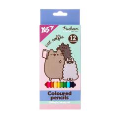 Карандаши цветные Yes Pusheen 12 кольорів Фото