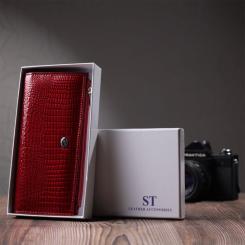 Кошелек ST Leather З натуральної шкіри Червоний Фото 10