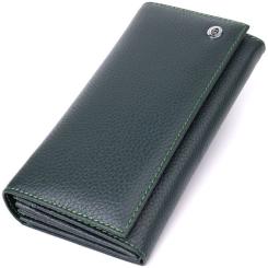 Кошелек ST Leather Из натуральной кожи Зеленый Фото