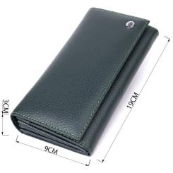 Кошелек ST Leather Из натуральной кожи Зеленый Фото 2