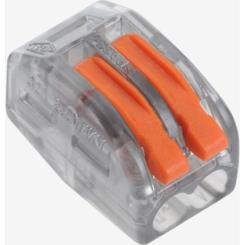 Соединитель кабеля Voltronic 2-pin аналог WAGO K222-412T, 50штпак Фото