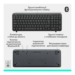 Клавиатура Logitech K250 Bluetooth UA Graphite Фото 6