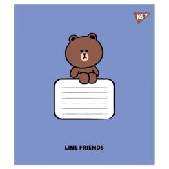 Тетрадь Yes Line Friends Stylish А5 12 аркушів клітинка Фото 1