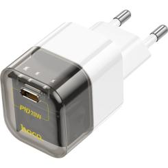 Зарядное устройство HOCO C125A Transparent USB-C PD20W Transparent Black Фото