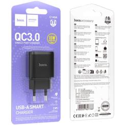 Зарядное устройство HOCO C140A Smart USB QC3.0 Black Фото 4