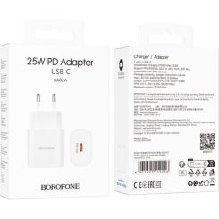 Зарядное устройство BOROFONE BA82A Platinum USB-C PD25W White Фото 5