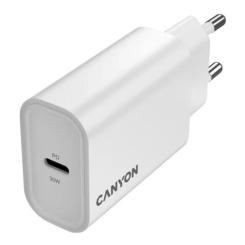 Зарядное устройство Canyon 30CL OnCharge USB-C PD30W White Фото 3