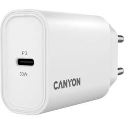 Зарядное устройство Canyon 30CL OnCharge USB-C PD30W White Фото 4