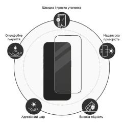 Стекло защитное Drobak Apple iPhone 16e Black Frame A+ Фото 3