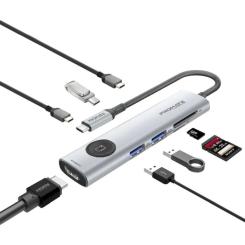 Концентратор Promate USB-C 9-in-1 Promate comandhub-lite Фото