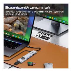 Концентратор Promate USB-C 9-in-1 Promate comandhub-lite Фото 2