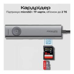 Концентратор Promate USB-C 9-in-1 Promate comandhub-lite Фото 4