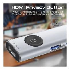 Концентратор Promate USB-C 9-in-1 Promate comandhub-lite Фото 5