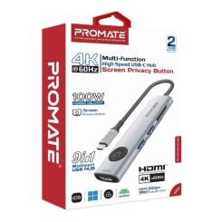Концентратор Promate USB-C 9-in-1 Promate comandhub-lite Фото 7