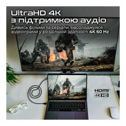 Кабель мультимедийный Promate HDMI M to HDMI M 1.5m V2.0 black Фото 6