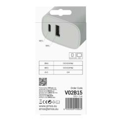 Зарядное устройство EMOS V02B15 1xUSB-A + 1xUSB-C 15W GaN Фото 8