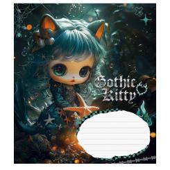 Тетрадь Школярик Gothic cats 12 листов клетка Фото 1