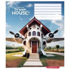Тетрадь Школярик Dream house 12 аркушів лінія Фото 2