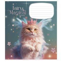 Тетрадь Школярик Fairy cats 12 аркушів лінія Фото