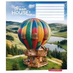 Тетрадь Школярик Dream house 18 листов клетка Фото 1
