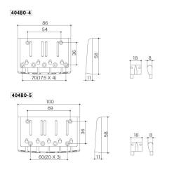 Бридж для гитары Gotoh 404BO-5 CK Фото 1