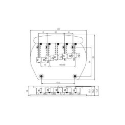 Бридж для гитары Paxphil BB523 Chrome Фото 1