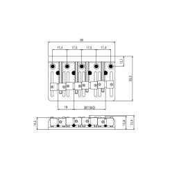 Бридж для гитары Paxphil BB101 Chrome Фото 3