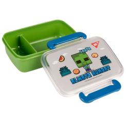 Ланч-бокс детский Yes Minecraft 420 мл, зелено-сірий Фото 1