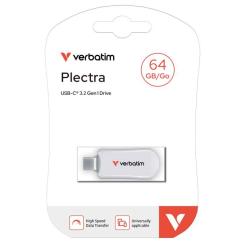 USB флеш накопитель Verbatim 64GB Plectra White USB-C Фото 1