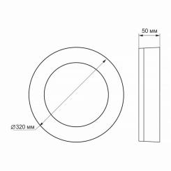 Светильник Videx LED ART IP65 круглий 30W 5000K Black Фото 1