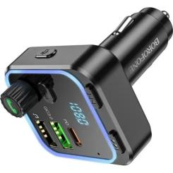 FM модулятор BOROFONE BC53, Black, Box Фото 1