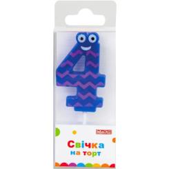 Свеча Maxi "4" 4,5 см, на торт Фото