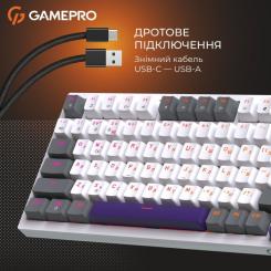 Клавиатура GamePro Genesis Warden MK160P Outemu Swithes USB White-Gre Фото 10
