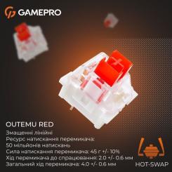 Клавиатура GamePro Genesis Warden MK160P Outemu Swithes USB White-Gre Фото 6