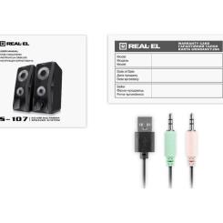Акустическая система REAL-EL S-107 USB Black Фото 10