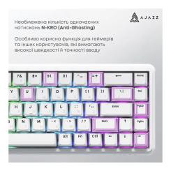 Клавиатура Ajazz AK680 MAX Magnetic Switch RGB USB White Фото 5