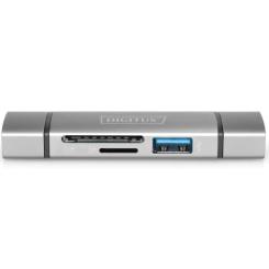 Считыватель флеш-карт Digitus USB-C/USB 3.0 SD/MicroSD Фото 3