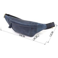 Сумка Shvigel З натуральної шкіри Синя Фото 2