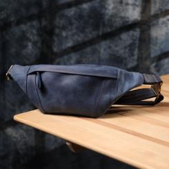 Сумка Shvigel З натуральної шкіри Синя Фото 7