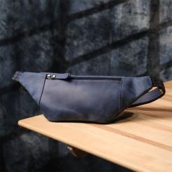 Сумка Shvigel З натуральної шкіри Синя Фото 8