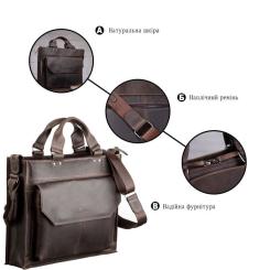 Сумка Shvigel Кожаная Коричневая Фото 3