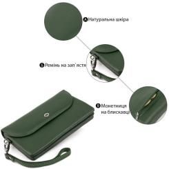 Кошелек ST Leather Из кожи Зеленый Фото 3