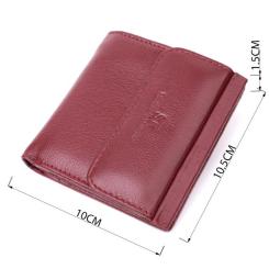 Кошелек ST Leather З натуральної шкіри Бордовий Фото 2