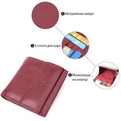 Кошелек ST Leather З натуральної шкіри Бордовий Фото 3