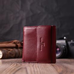 Кошелек ST Leather З натуральної шкіри Бордовий Фото 7
