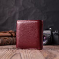 Кошелек ST Leather З натуральної шкіри Бордовий Фото 8