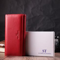 Кошелек ST Leather Из натуральной кожи Красный Фото 10