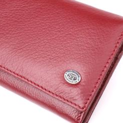 Кошелек ST Leather Из натуральной кожи Бордовый Фото 4