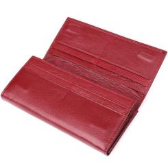 Кошелек ST Leather Из натуральной кожи Бордовый Фото 5
