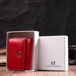 Кошелек ST Leather З натуральної шкіри Червоний Фото 9